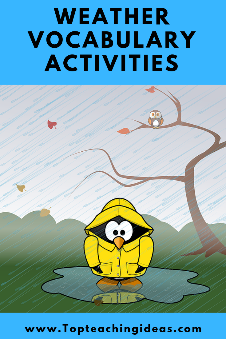 Weather Vocabulary games and activities for kindergarten kids
